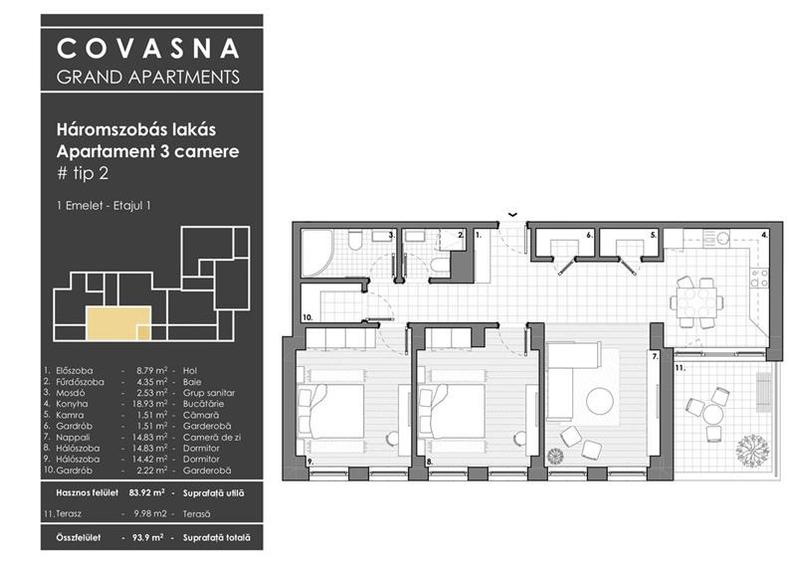 Apartament cu 18 camere decomandat în Central