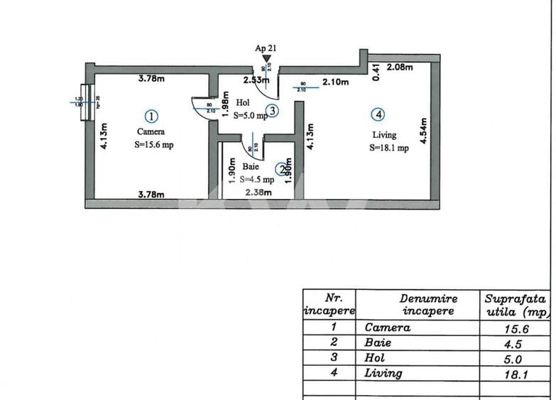 Apartament - 2 camere tip Studio, bloc nou Stupini - 6