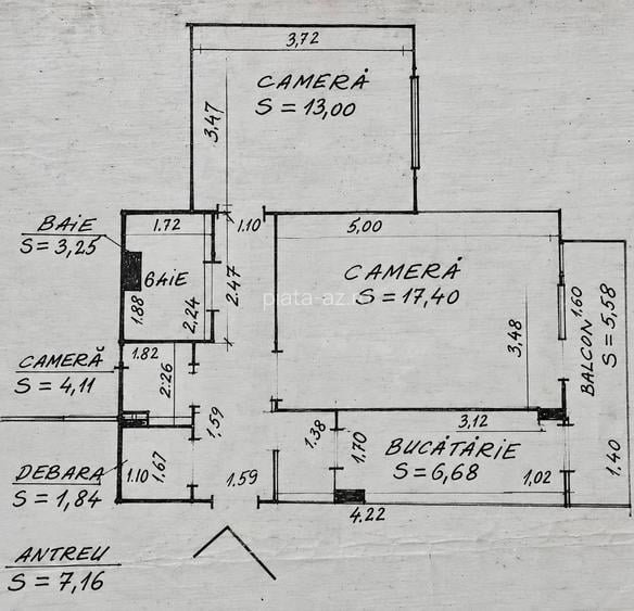 Apartament cu 2 camere decomandate, 54mp, etaj 2, finisat, mobilat si utilat, in Manastur