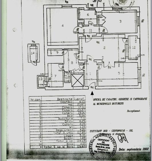 Apartament cu 4 camere în P-ța Romană