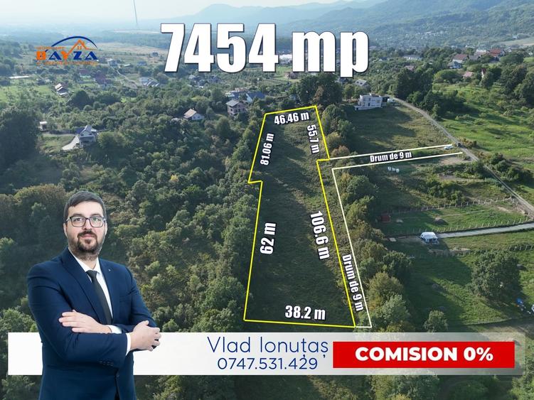 Teren Construcții intravilan de 7450 mp, în Exterior Nord