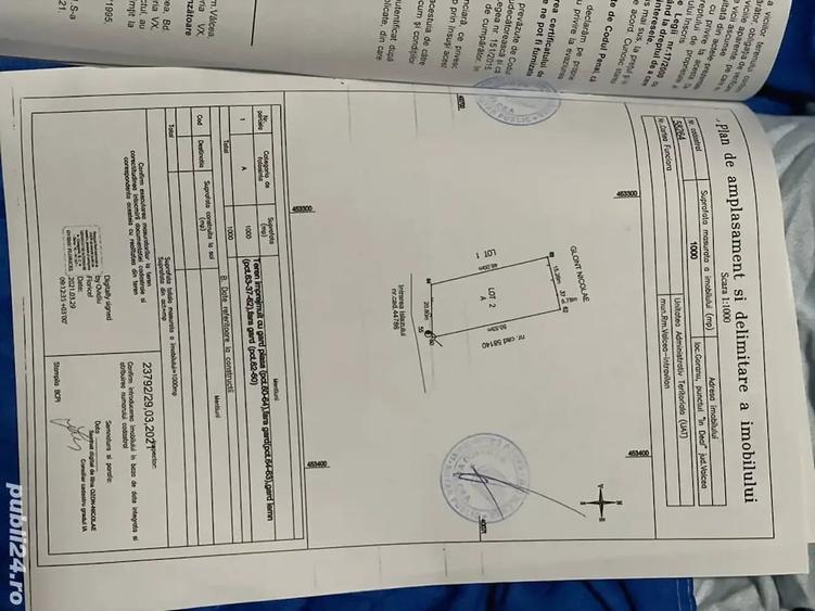 Teren de 1000 mp, în Goranu