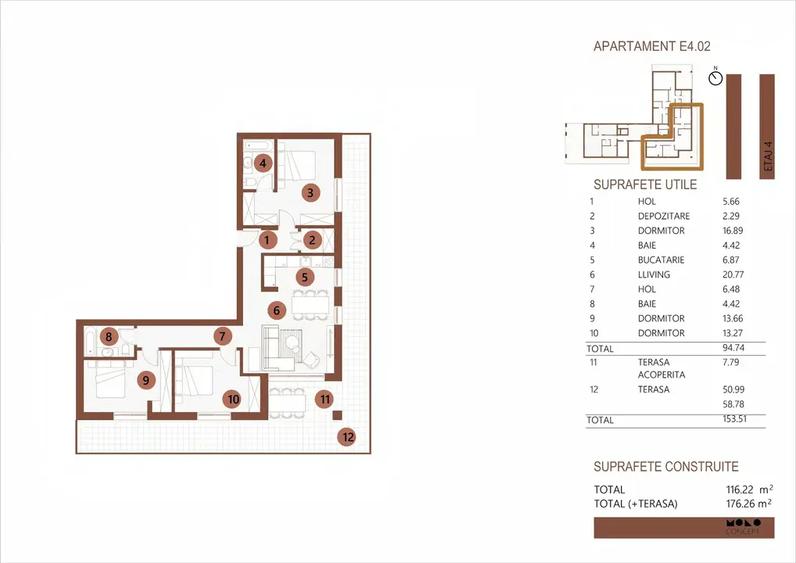 Apartament cu 4 camere decomandat în Floreasca