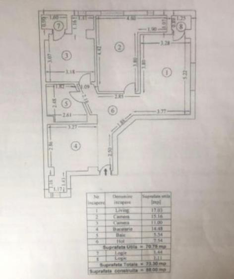 Apartament cu 3 camere decomandat, mobilat în Bucureștii Noi