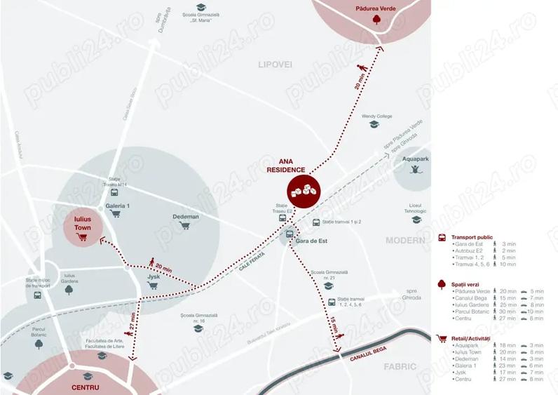 Garsonieră decomandată în Central