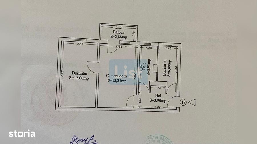 Apartament cu 2 camere semidecomandat în Km 4