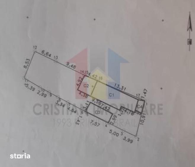 Casă cu 3 camere cu Teren 352 Mp în Chercea