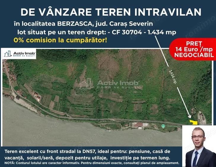 Teren de 1473 mp, în Berzasca