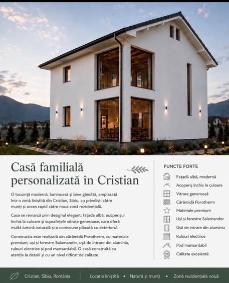 Casă cu 4 camere în Cristian