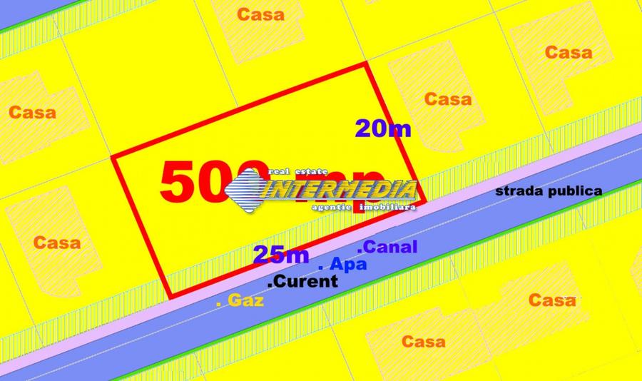 Teren Construcții intravilan de 500 mp, în Cetate