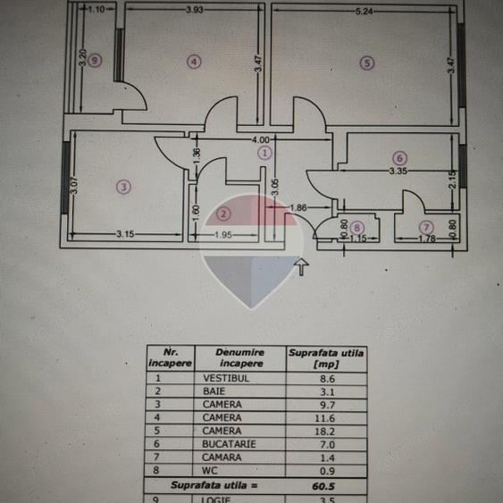 Apartament cu 3 camere decomandat în Brâncoveanu