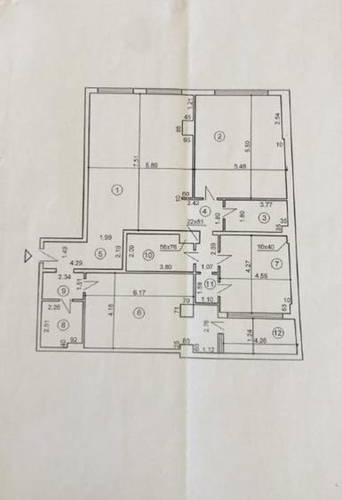 Apartament cu 3 camere decomandat, mobilat în Dorobanți