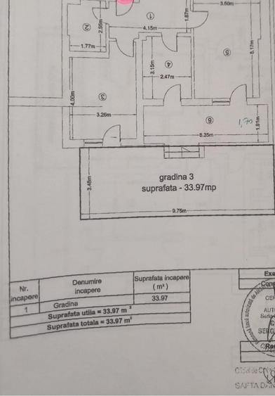 2 camere cu grădină proprie  și loc de parcare inclus. Mobilat. Rond Cristalului - 15