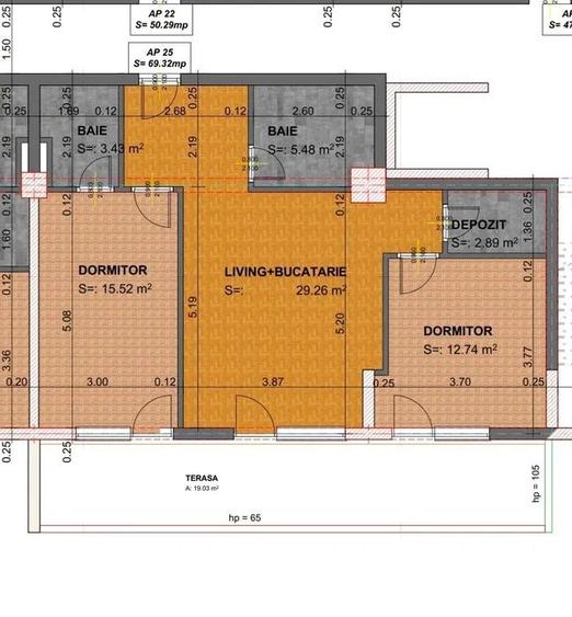 Apartament cu 3 camere, mobilat în Mărăști