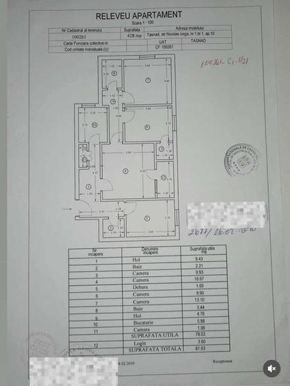Apartament cu 4 camere decomandat în Central