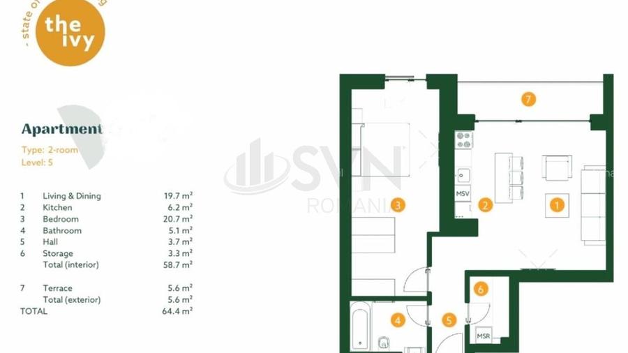REA1029339 Apartament 2 camere I Parcare I THE IVY - 20