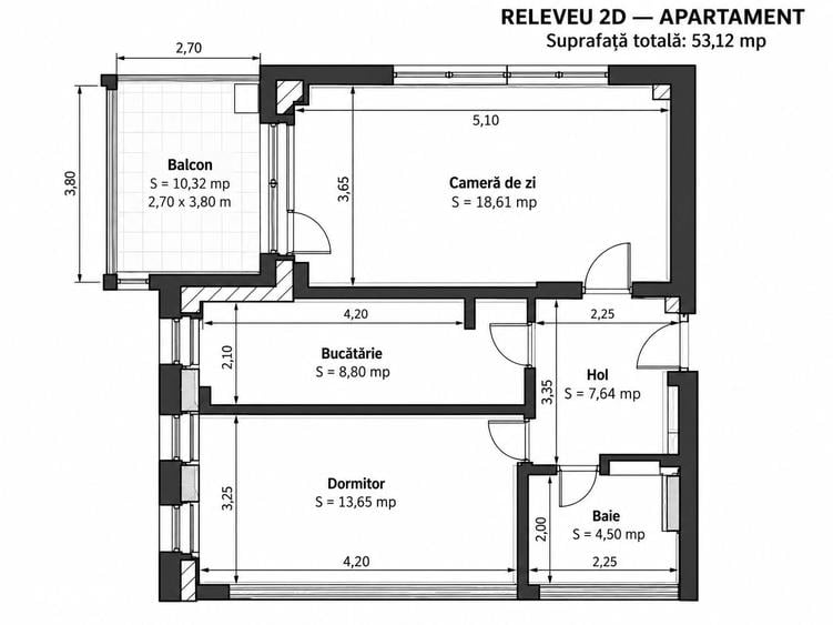 Apartament cu 2 camere în Tractorul