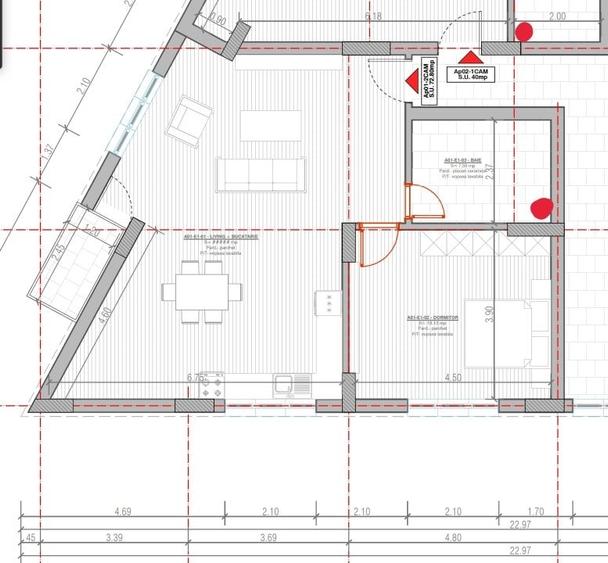 Apartament cu 2 camere decomandat în Corbeanca