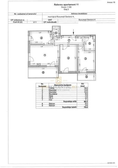 Apartament cu 3 camere decomandat în Berceni