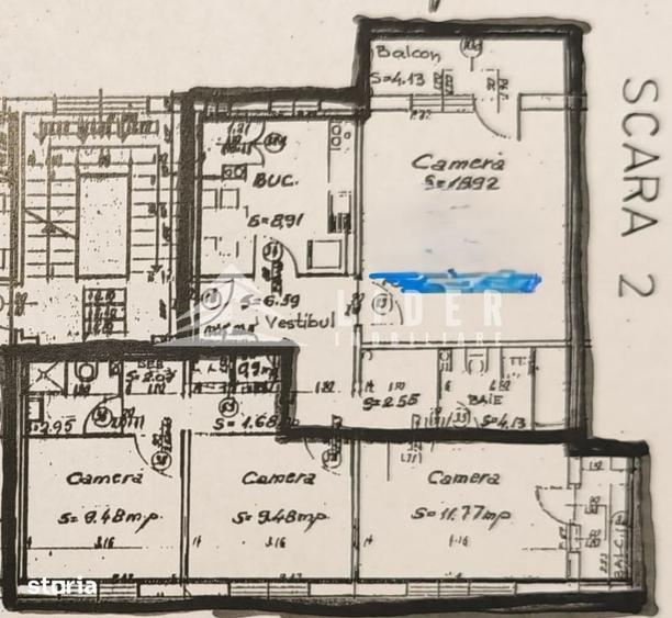 Apartament cu 4 camere decomandat în Dâmbul Rotund