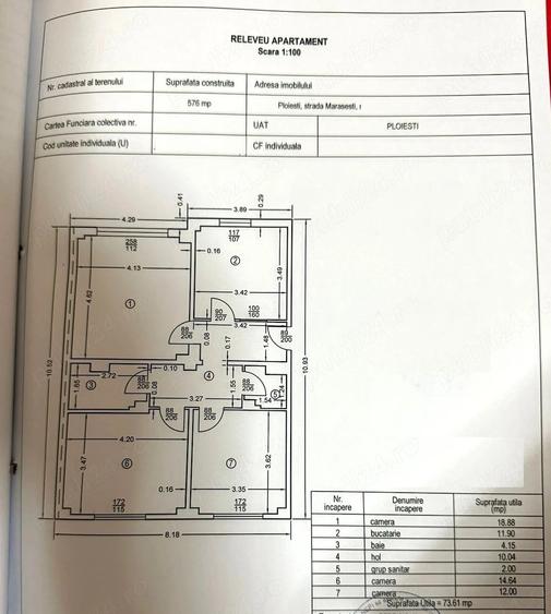 Apartament cu 3 camere decomandat în Vest