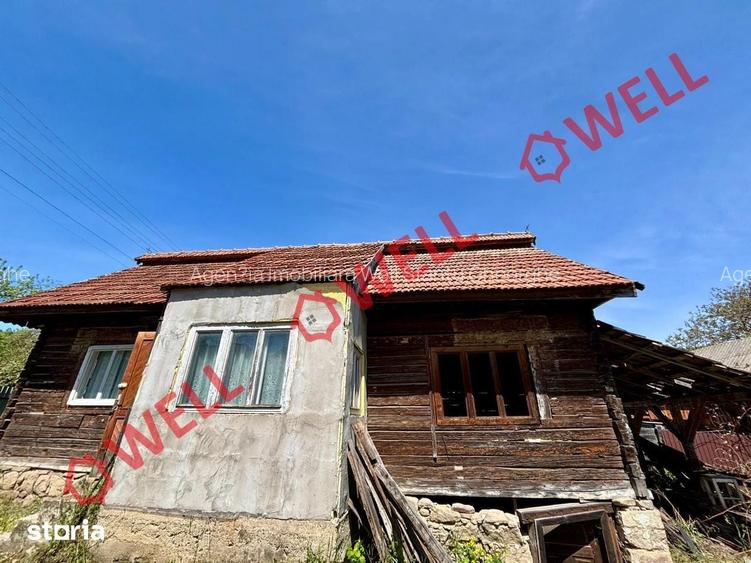 Casa din lemn cu teren de vanzare in Valea Seaca!
