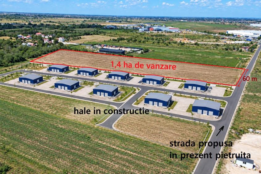 Teren Construcții extravilan de 14000 mp, în Bolintin-Deal