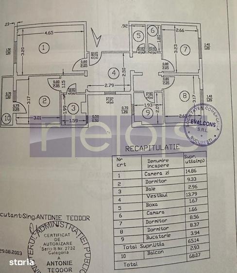 Apartament cu 3 camere decomandat în Tei