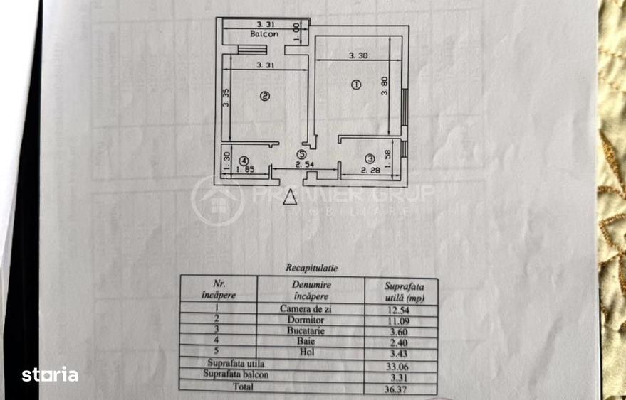 Apartament cu 2 camere decomandat în Alexandru cel Bun