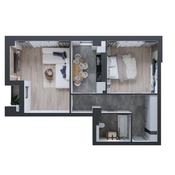 Apartament cu 2 camere decomandat în Cug