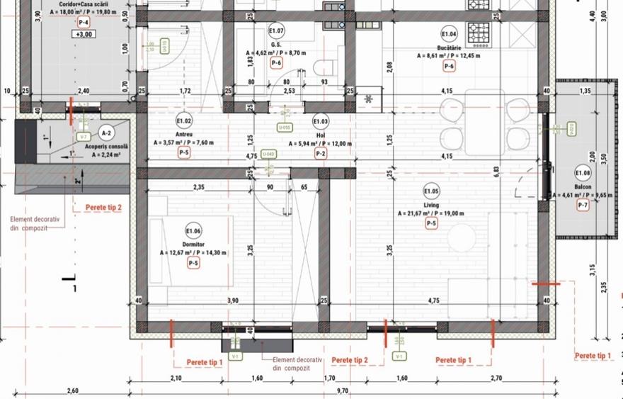 Apartament cu 2 camere decomandat în Moșnița Nouă