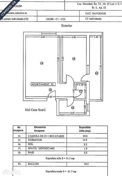 Apartament cu 2 camere în Nord