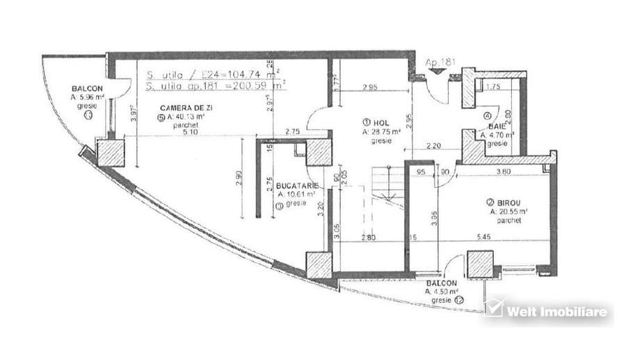 Penthouse cu 5 camere semidecomandat în Mănăștur