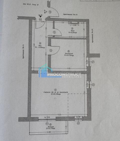 Apartament cu 2 camere semidecomandat, mobilat în Braytim