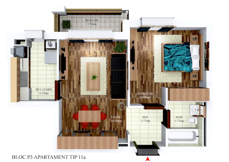 Apartament cu 2 camere semidecomandat, mobilat în Ștefăneștii de Jos
