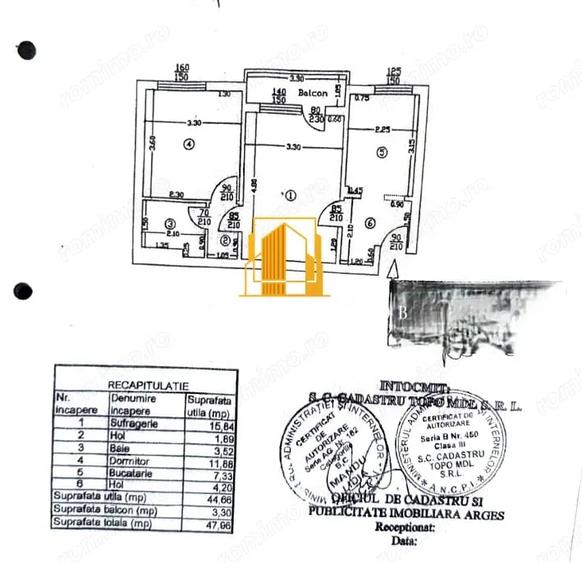 Apartament cu 2 camere semidecomandat în Craiovei