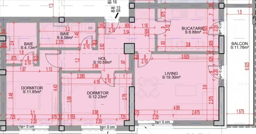 Apartament cu 3 camere decomandat în Titan