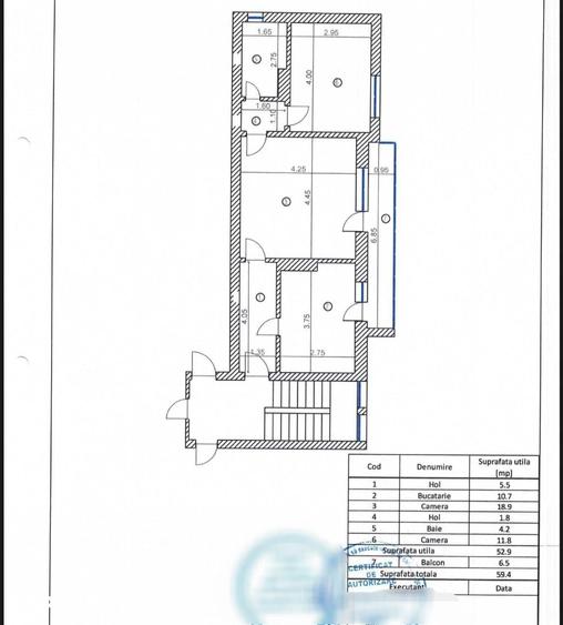 Apartament cu 2 camere în Tipografilor