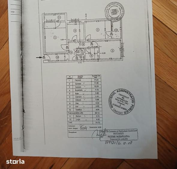 Apartament cu 3 camere decomandat în Militari