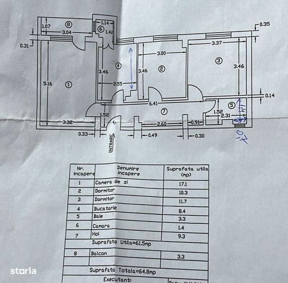 Apartament cu 3 camere decomandat în Ultracentral