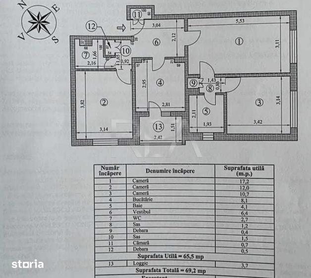3 camere, 4/8, bloc 1981, 69 mp-Crangasi - 5