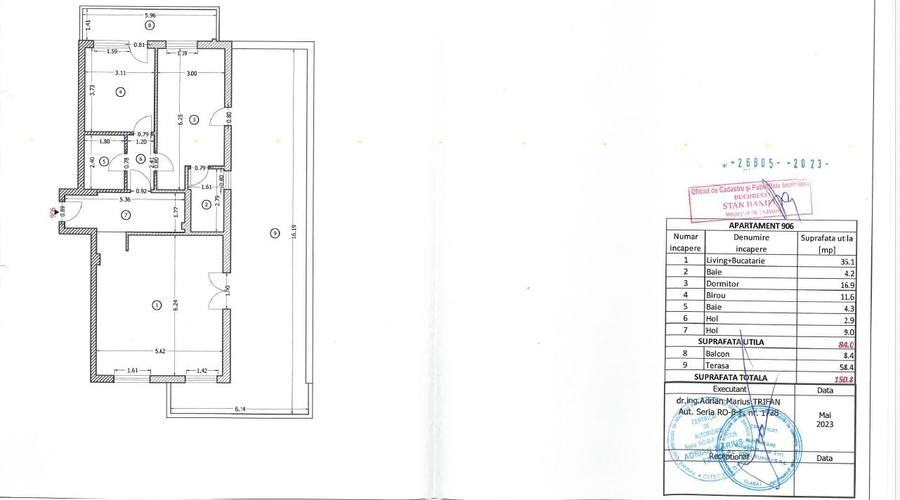 Apartament cu 3 camere în Rahova