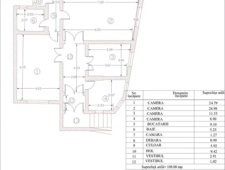 Apartament cu 4 camere decomandat în Cotroceni