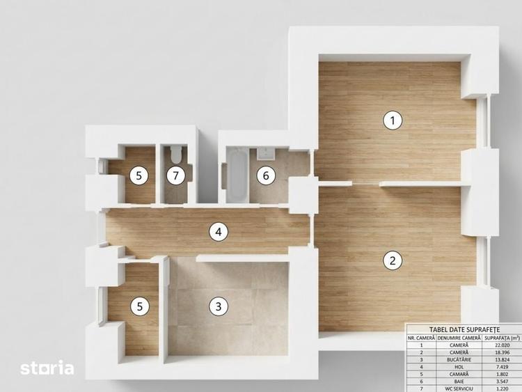 Apartament cu 3 camere în Central