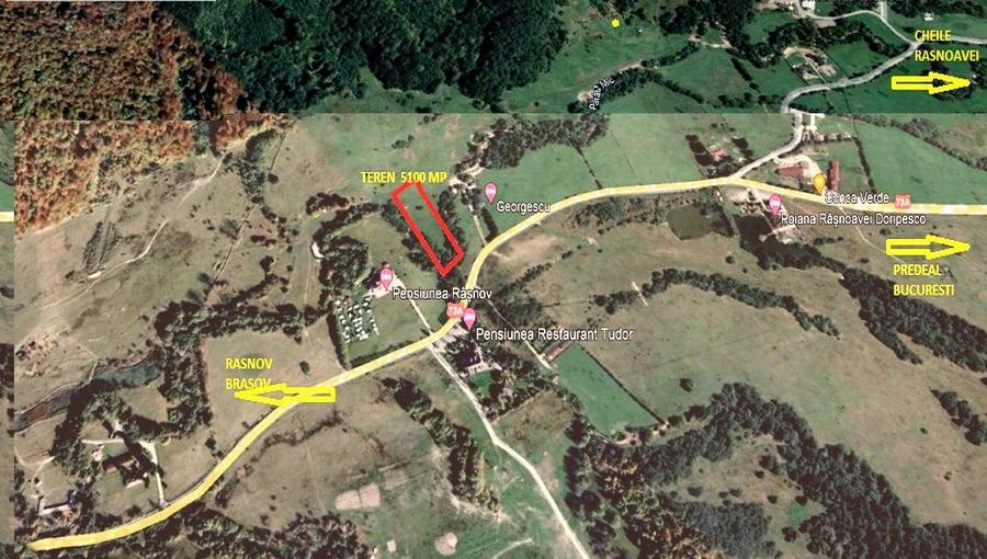 Teren Construcții extravilan de 5800 mp, în Cheile Râșnoavei