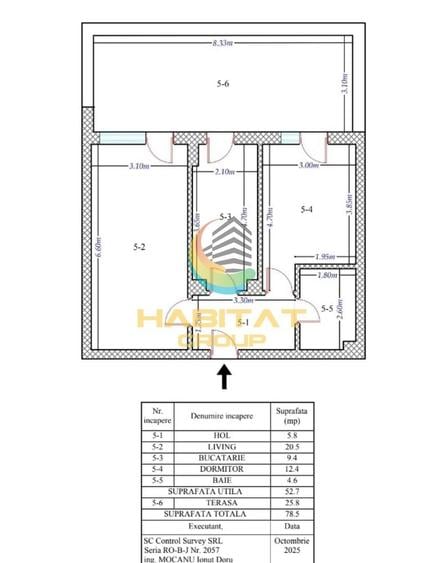 Apartament cu 2 camere decomandat în Metalurgiei