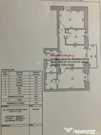 Apartament cu 3 camere decomandat, mobilat în Gorjului
