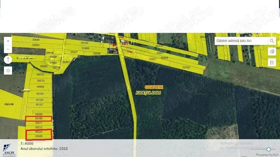 Teren de 2000 mp, în Coșoveni