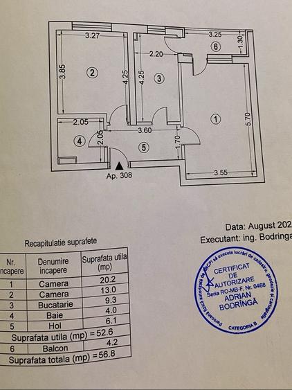 Apartament cu 2 camere decomandat în Exterior Vest