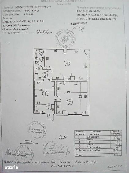 Apartament cu 3 camere în Central